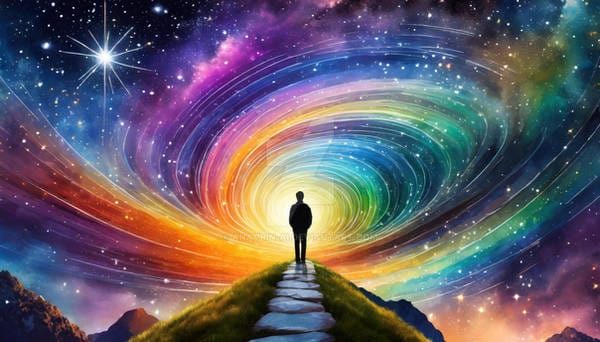 A vonzás törvénye! Hogyan alkalmazzuk a teremtést? Vonzás törvénye Forrás: „Man admiring a Rainbow - Surreal 12” picture edited by anavrin-ai – LINK https://www.deviantart.com/anavrin-ai/art/Man-admiring-a-Rainbow-Surreal-12-1031520193 License: CC BY 3.0